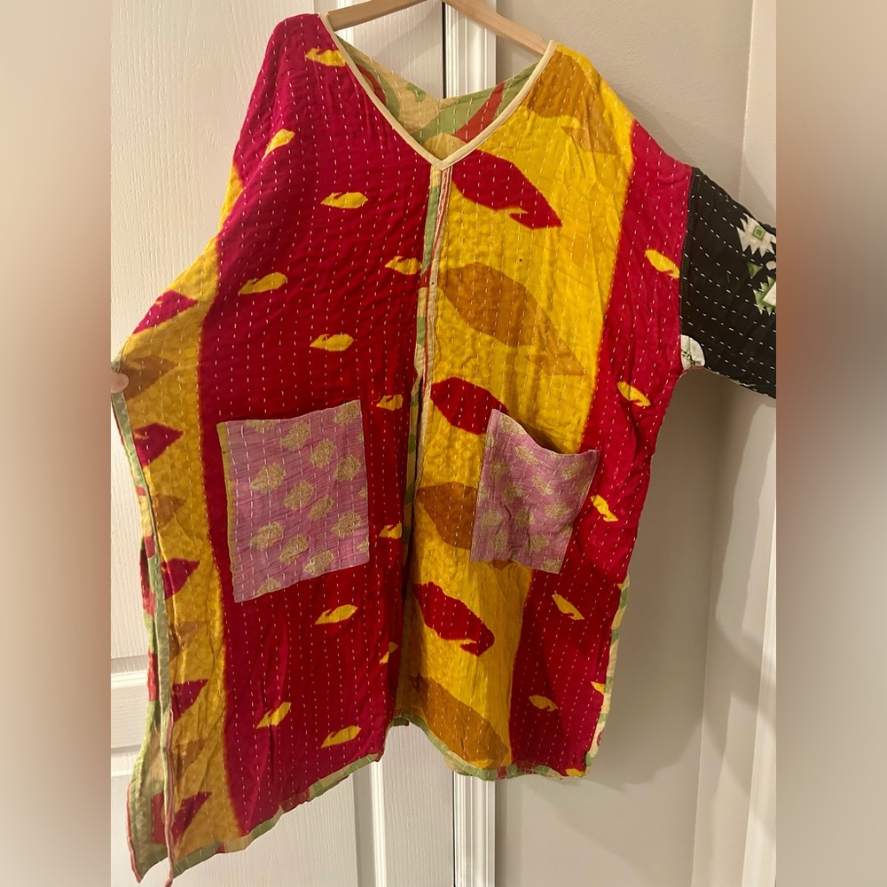 Colorful Kantha Long Sleeve Tunic - Picture 4 of 7